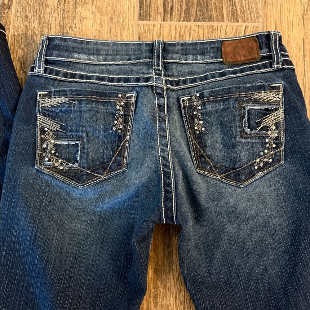 BKE Women's Blue Boot Cut Jeans - Picture 3 of 11